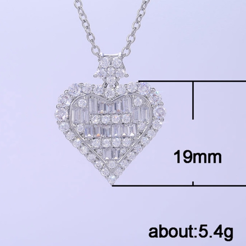 NEW 925 STERLING SILVER DIAMOND PENDANT NECKLACE - Picture 4 of 9